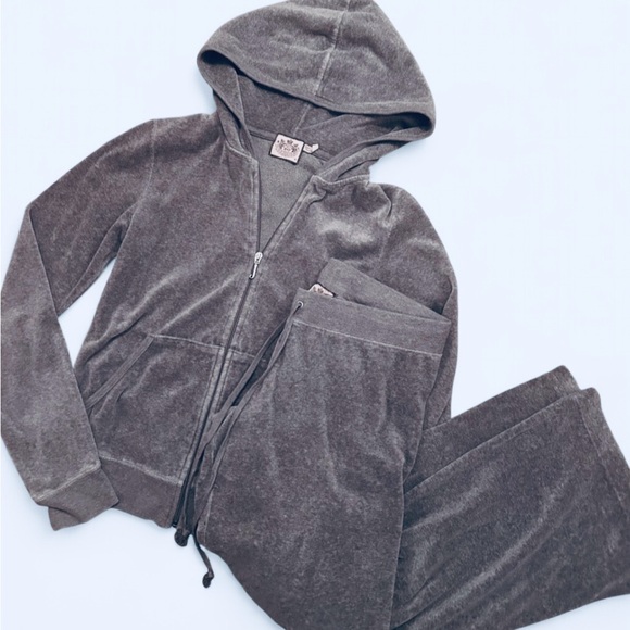 Juicy Couture Pants - Juicy Couture Tracksuit Gray Vintage